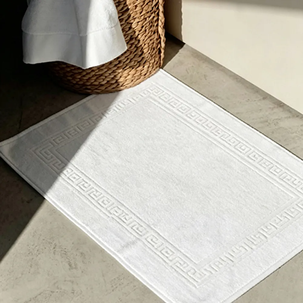 21S/2 & 32S/2 Satin Border Plain-Weave Bath Mat — Image 2