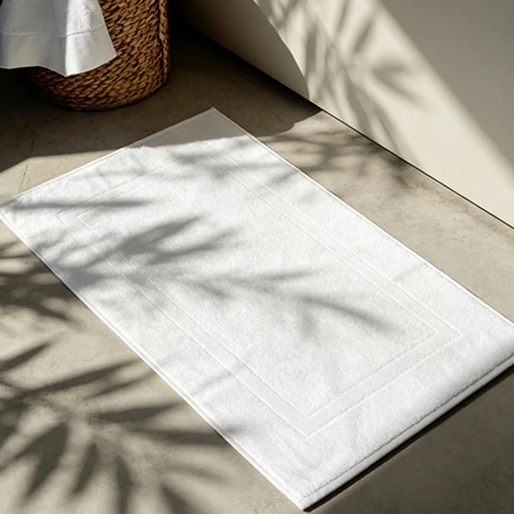 21S/2 & 32S/2 Satin Border Plain-Weave Bath Mat — Image 4