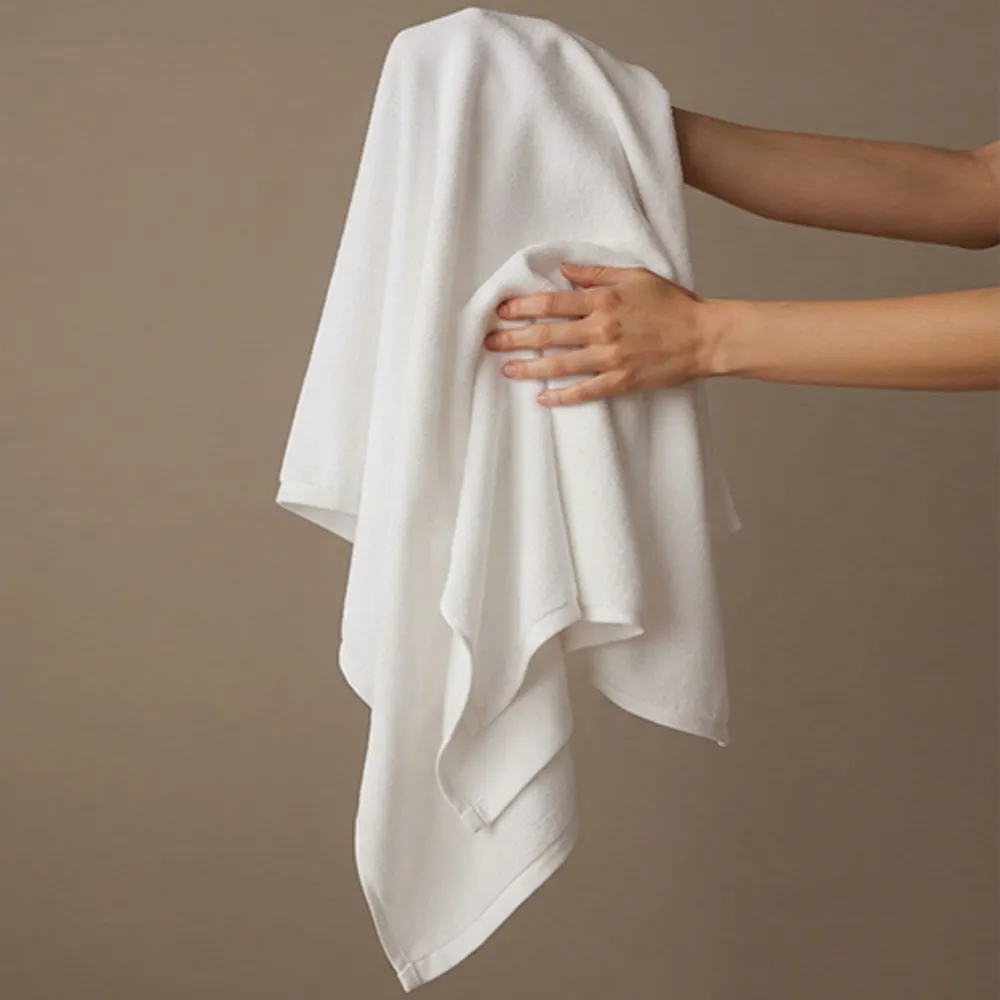 16S Satin Border Plain-Weave Bath Towel